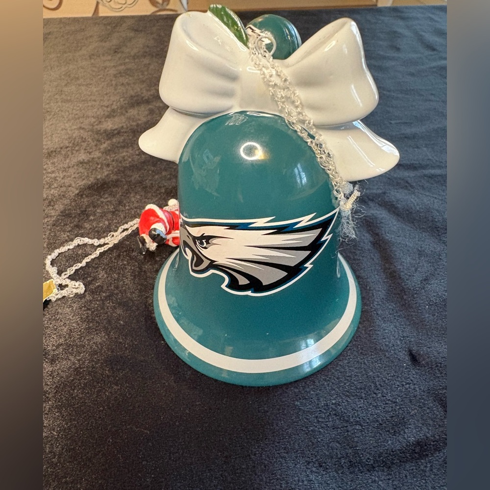 Philadelphia Eagles Bell Ornament - Picture 3 of 5
